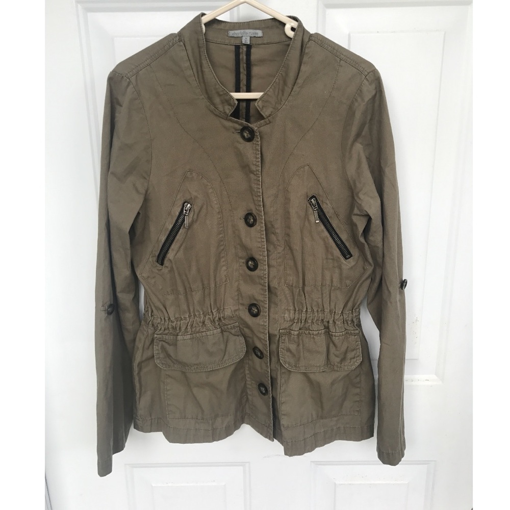 Charlotte russe olive green jacket size Medium